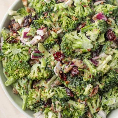 Broccoli cranberry salad (& VIDEO!) - Broccoli and Cranberry Salad