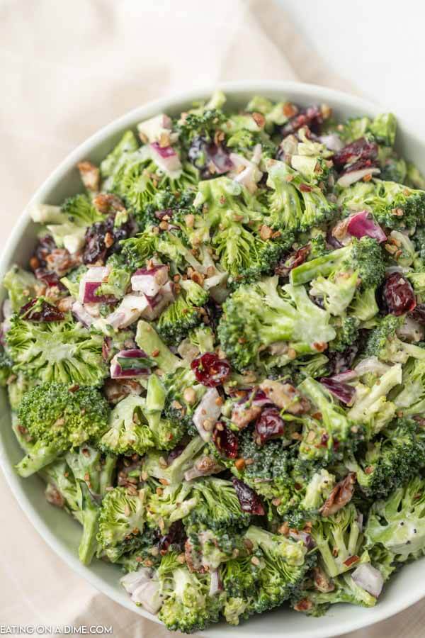 Broccoli cranberry salad (& VIDEO!) - Broccoli and Cranberry Salad