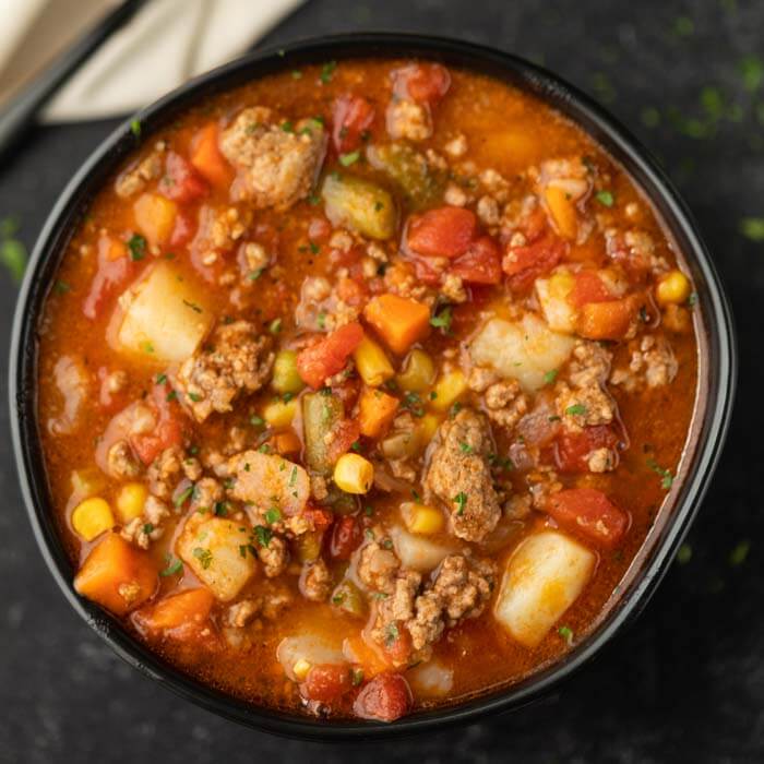 Crockpot Vegetable Beef Soup Recipe (full of flavor!) - The Recipe