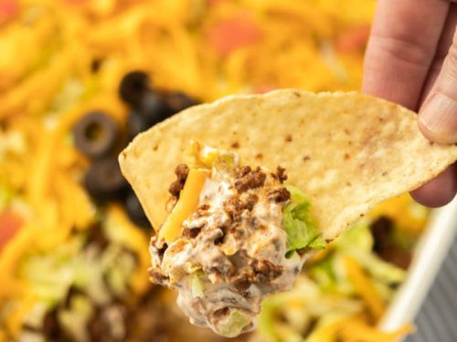 taco salad dip with ground beef