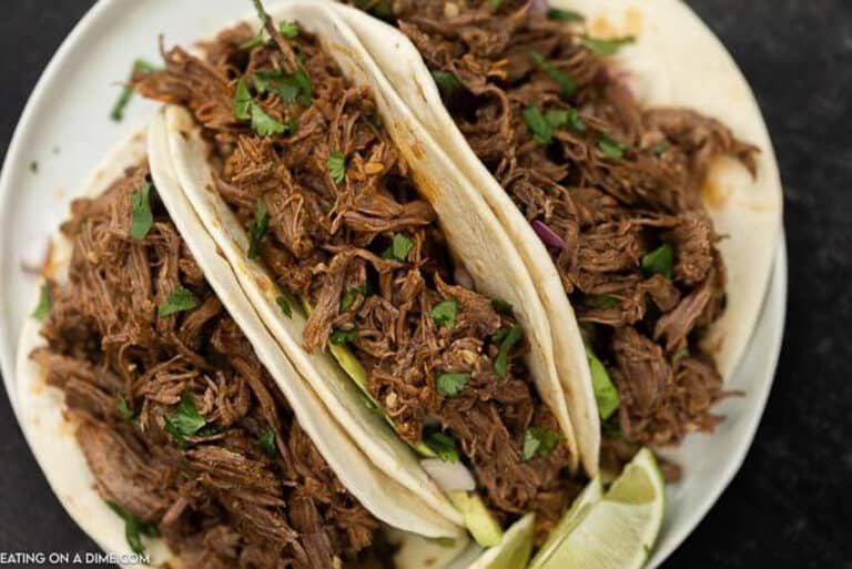 Instant pot Mexican Shredded Beef Tacos - Easy Mexican Shredded Beef