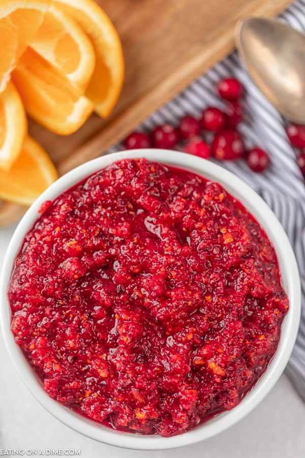 Fresh Cranberry Relish With Only 3 Ingredients