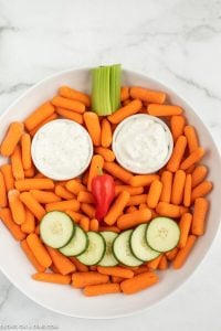 Jack o lantern veggie tray - festive Halloween veggie tray