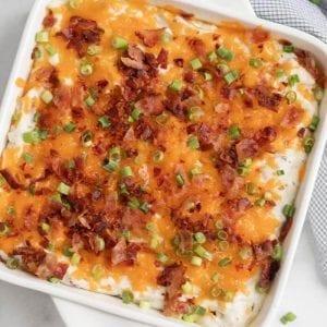 Best Loaded Mashed Potatoes Recipe with Bacon