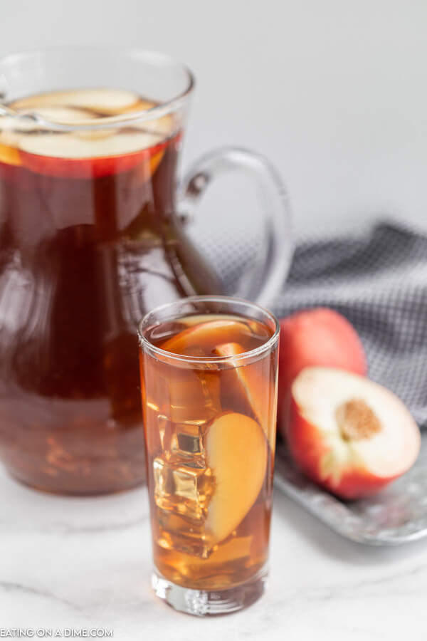 The BEST Peach Iced Tea  4 Ingredients and easy to make!