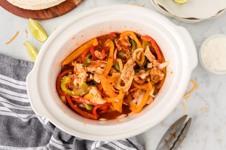 Crockpot Chicken Fajitas Recipe - Only 4 Ingredients!