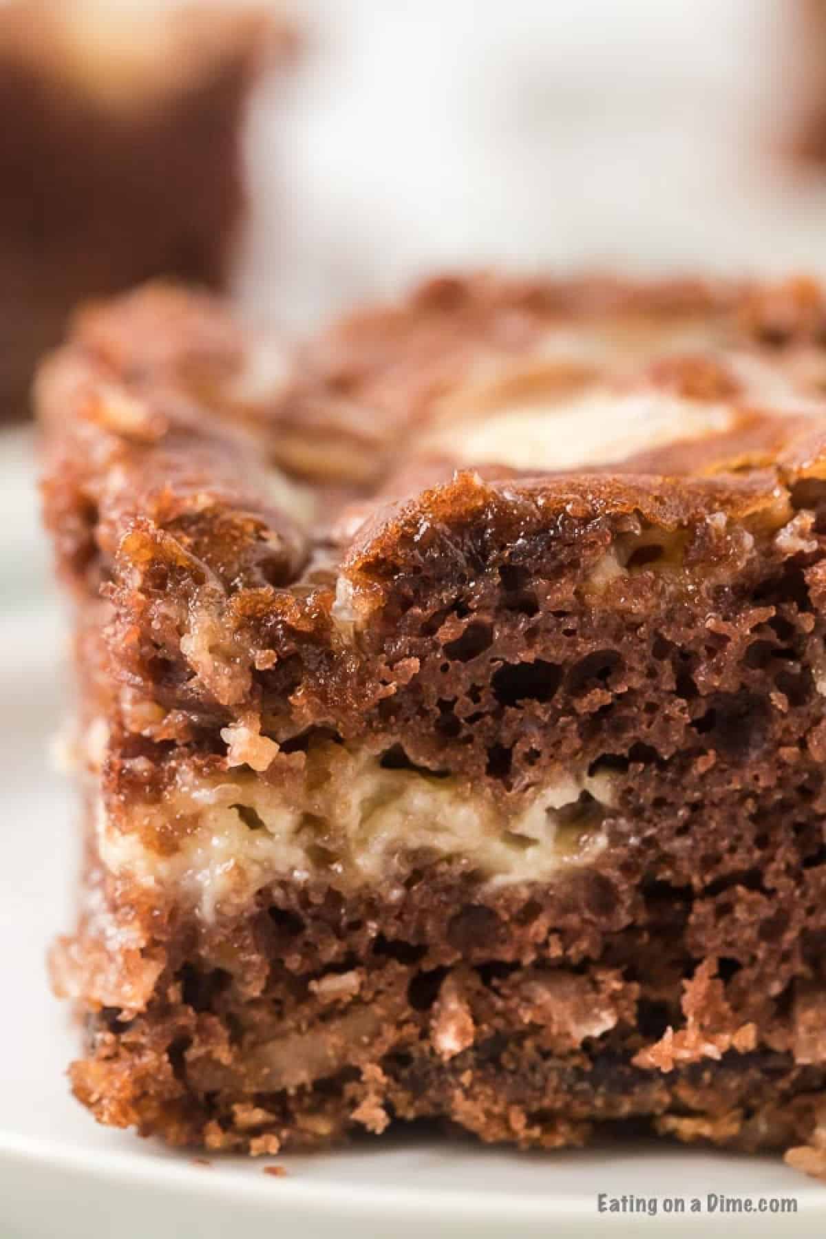 close up photo of German Chocolate square