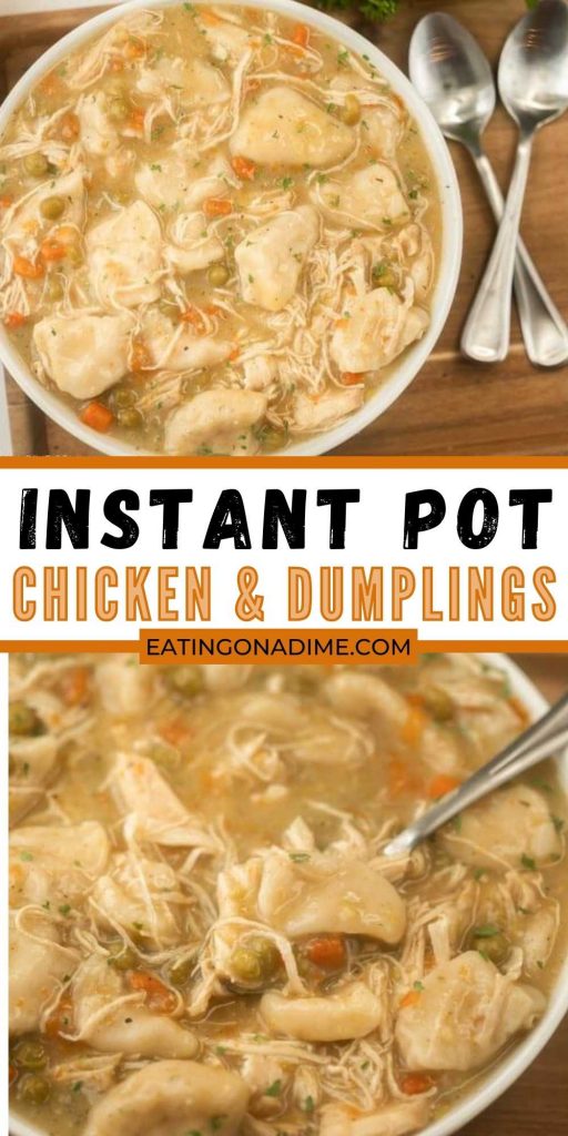 Instant pot chicken and dumplings (& VIDEO!) - ready in minutes!