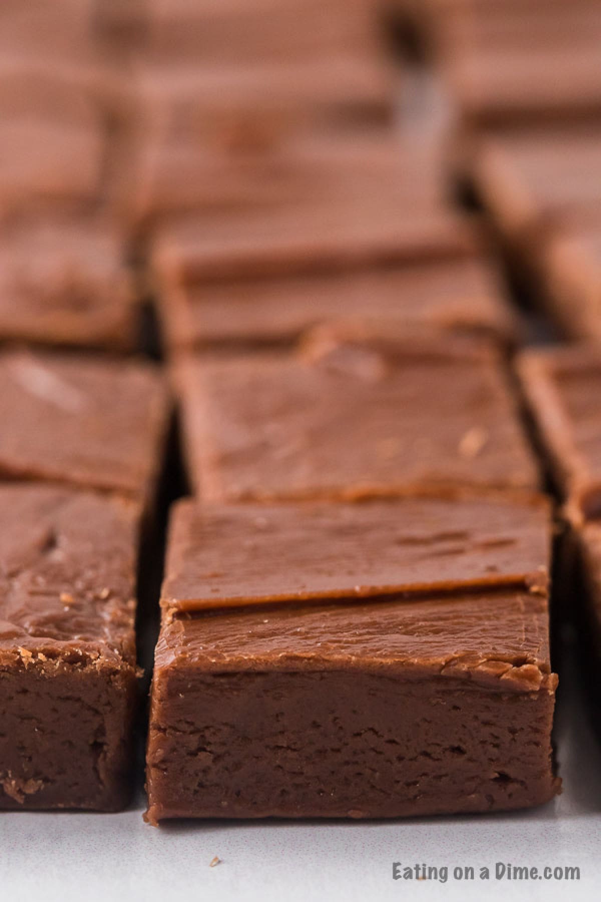 fudge in squares