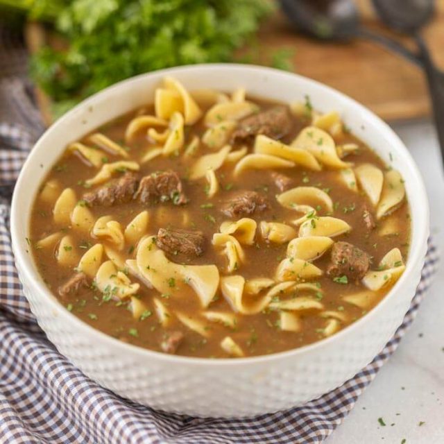 Instant Pot Steak Soup Recipe - hearty steak soup recipe in 25 minutes