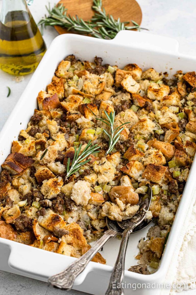 The Best Sausage stuffing - Eating on a Dime