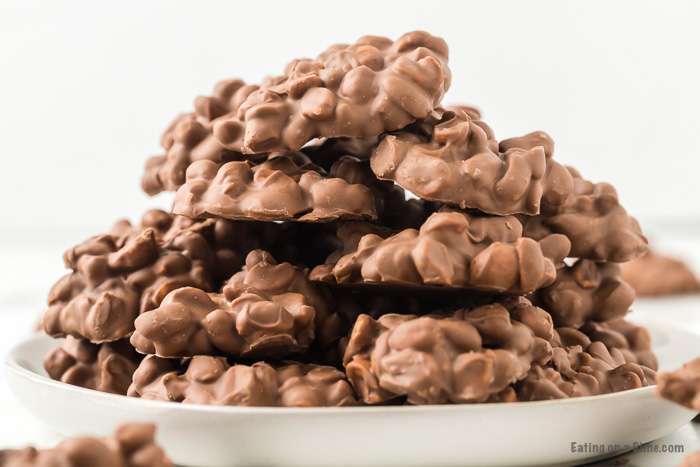 Easy Crockpot Candy (Chocolate Peanut Clusters) - Belly Full