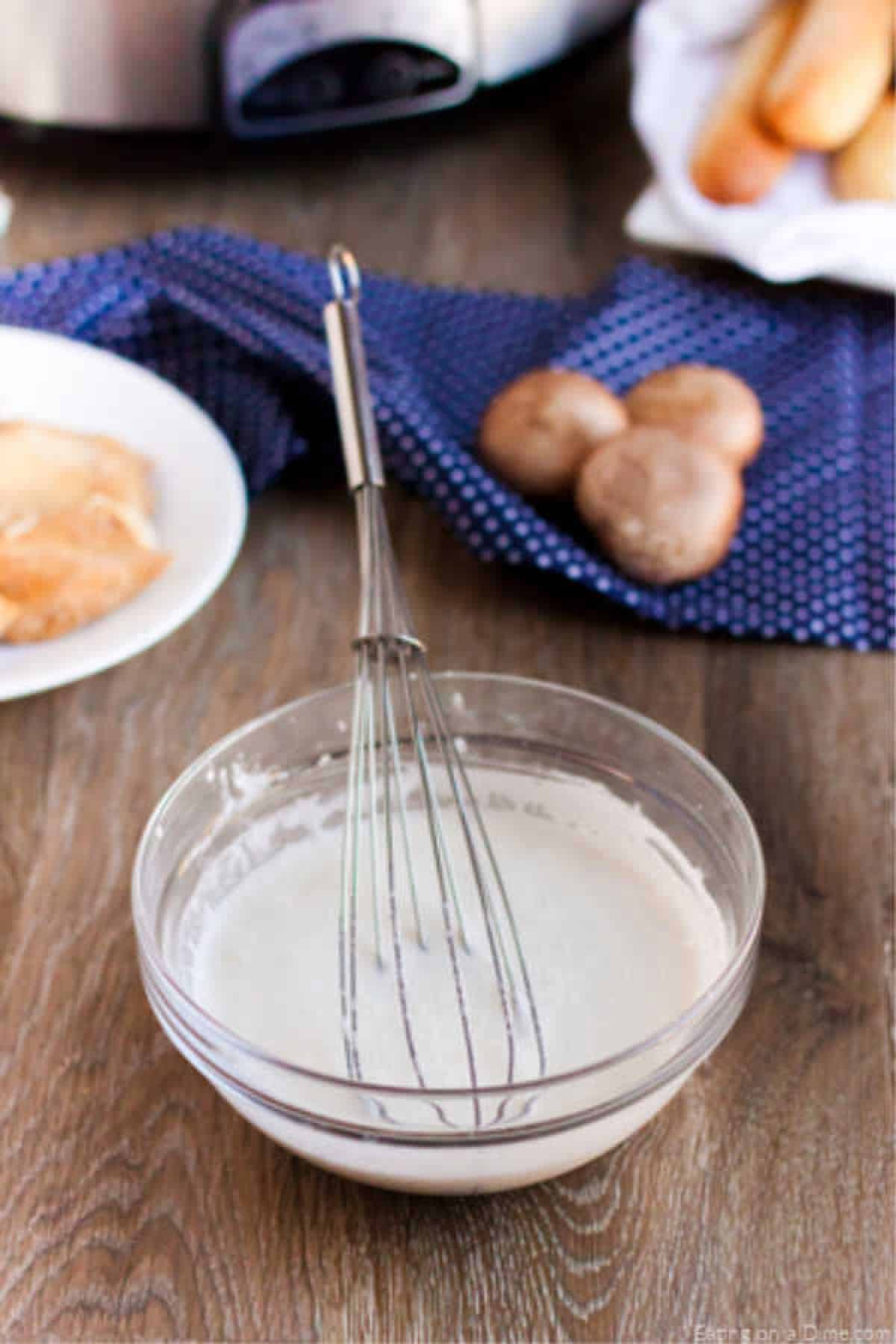 small bowl of cornstarch mixture