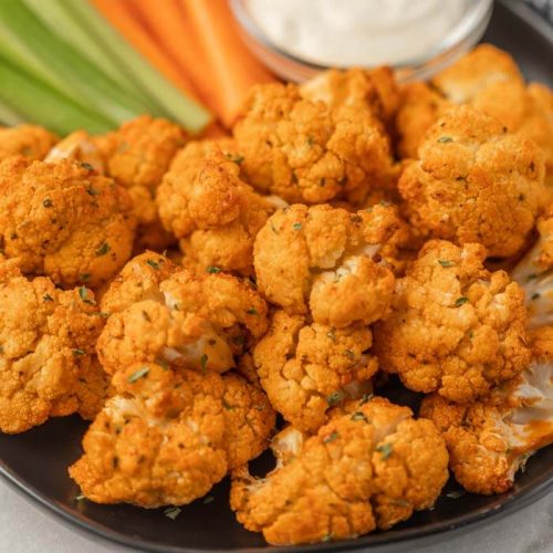 Air fryer buffalo cauliflower - only 3 ingredients