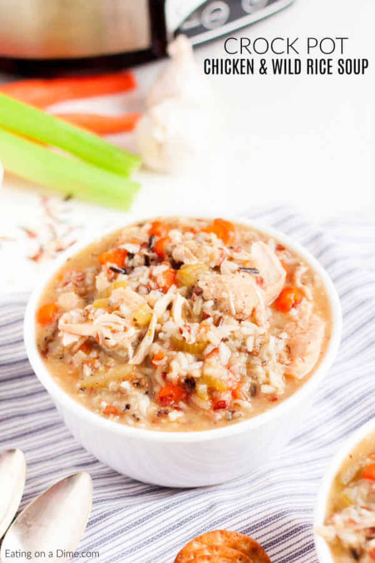 Chicken Wild Rice Soup (no cream) - Spend With Pennies
