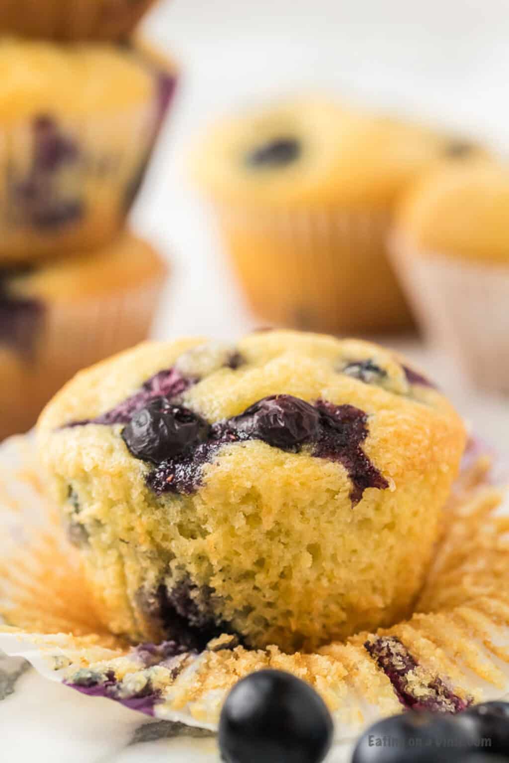 Lemon Blueberry Muffins - Eating on a Dime