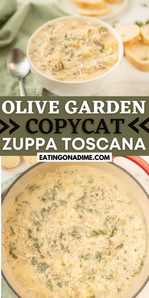Copycat Olive Garden Zuppa Toscana Soup Recipe - Eating on a Dime