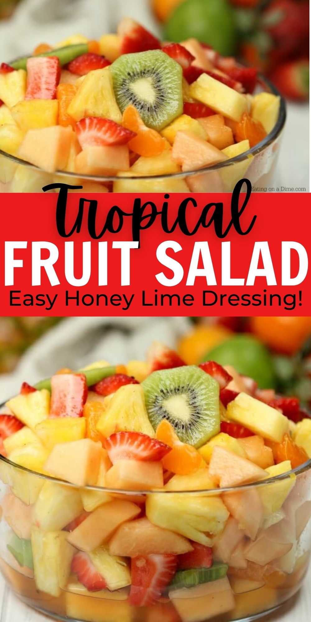 Tropical Fruit Salad {Kiwi, Mango & Pineapple} - FeelGoodFoodie