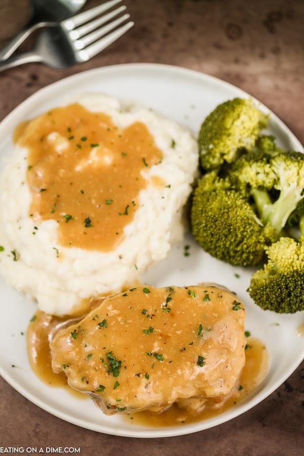 Crock Pot Pork Chops (with gravy) - Spend With Pennies