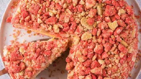 Strawberry Shortcake Cheesecake Recipe Eating On A Dime   Strawberry Shortcake Cheesecake Square Pic 480x270 