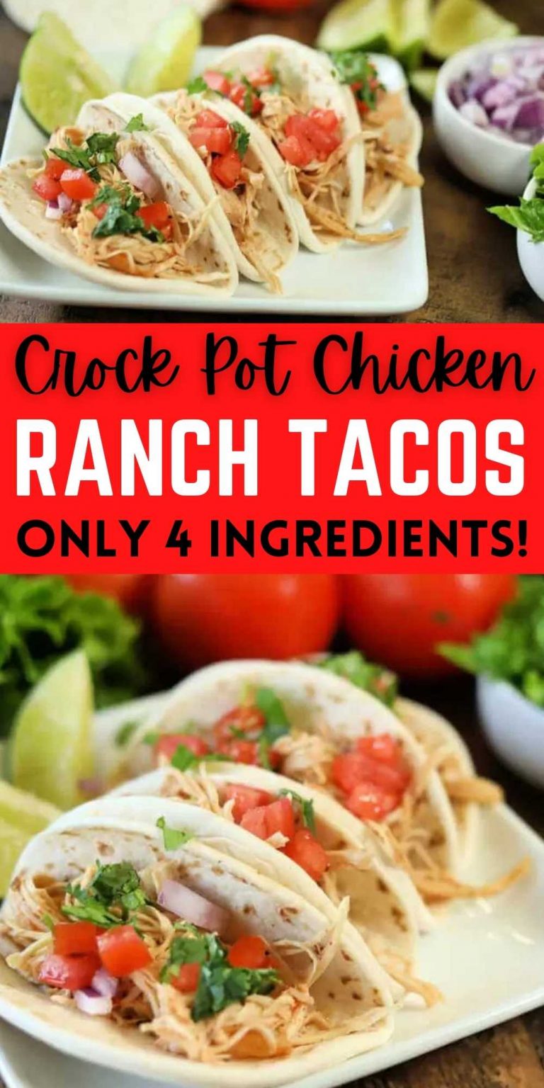 Crockpot Chicken Ranch Tacos Recipe - Only 4 Ingredients!