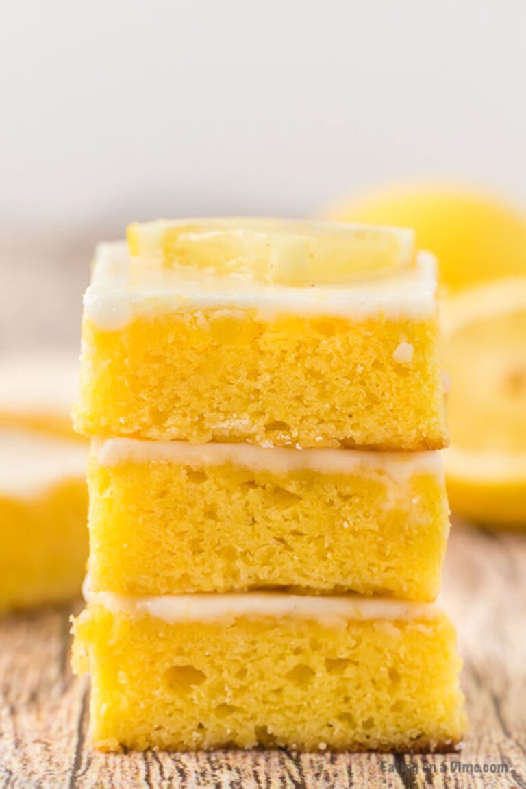 Lemon Brownies Recipe - Eating on a Dime