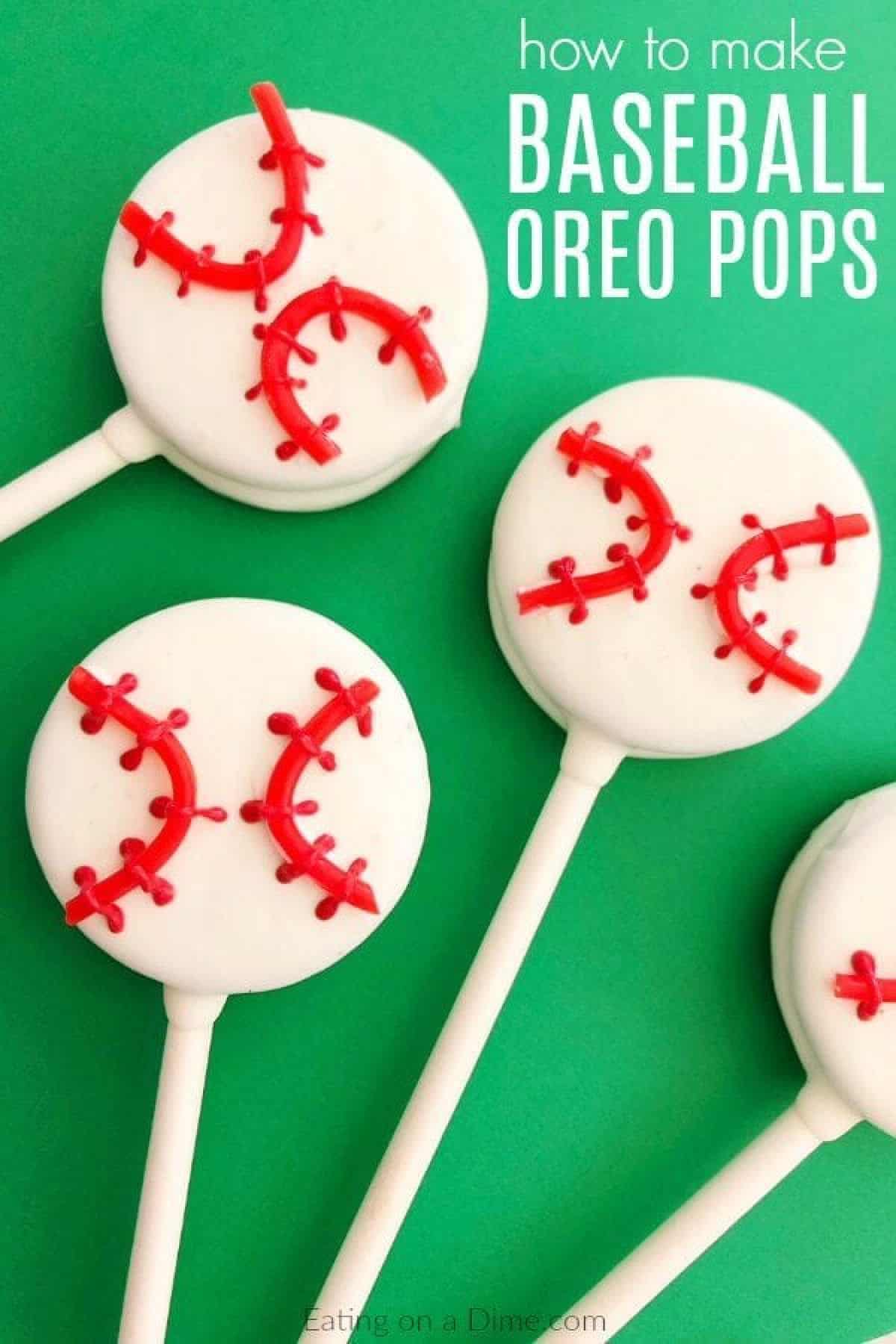 Baseball Oreo Pops 