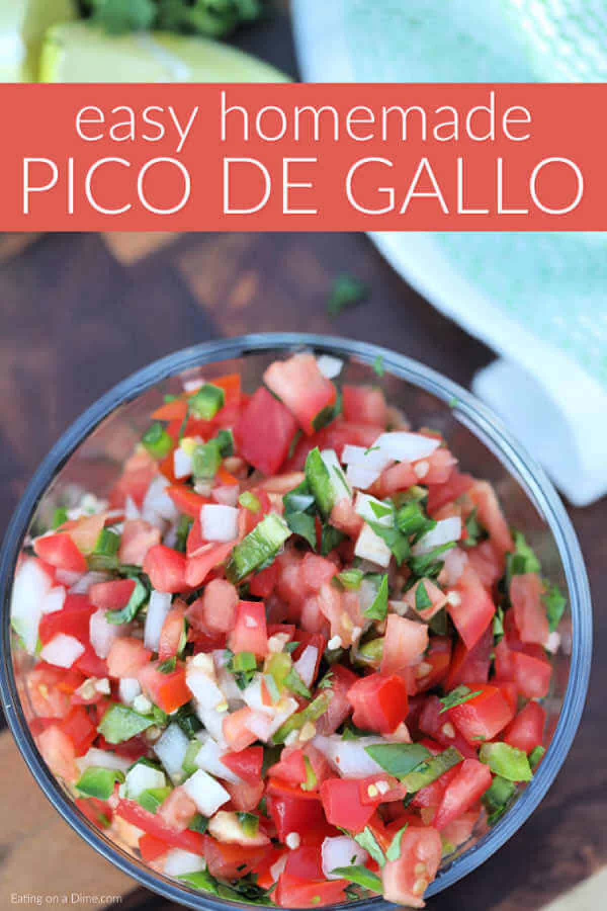 Try making this easy Pico de Gallo Recipe for the perfect addition to tacos, grilled chicken and more. Learn how to make pico de gallo that is authentic.