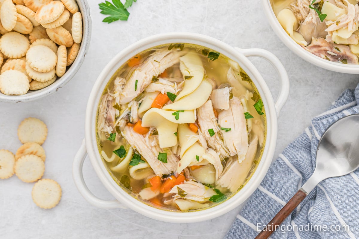 7 minute chicken noodle soup & my review of the Crock-Pot® Express