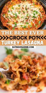 Crock Pot Ground Turkey Lasagna Recipe - Easy crockpot lasagna