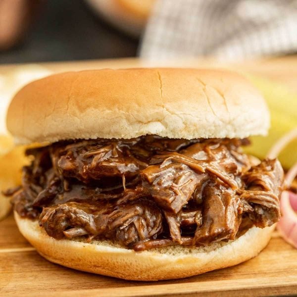 Slow Cooker BBQ Beef - Eating on a Dime