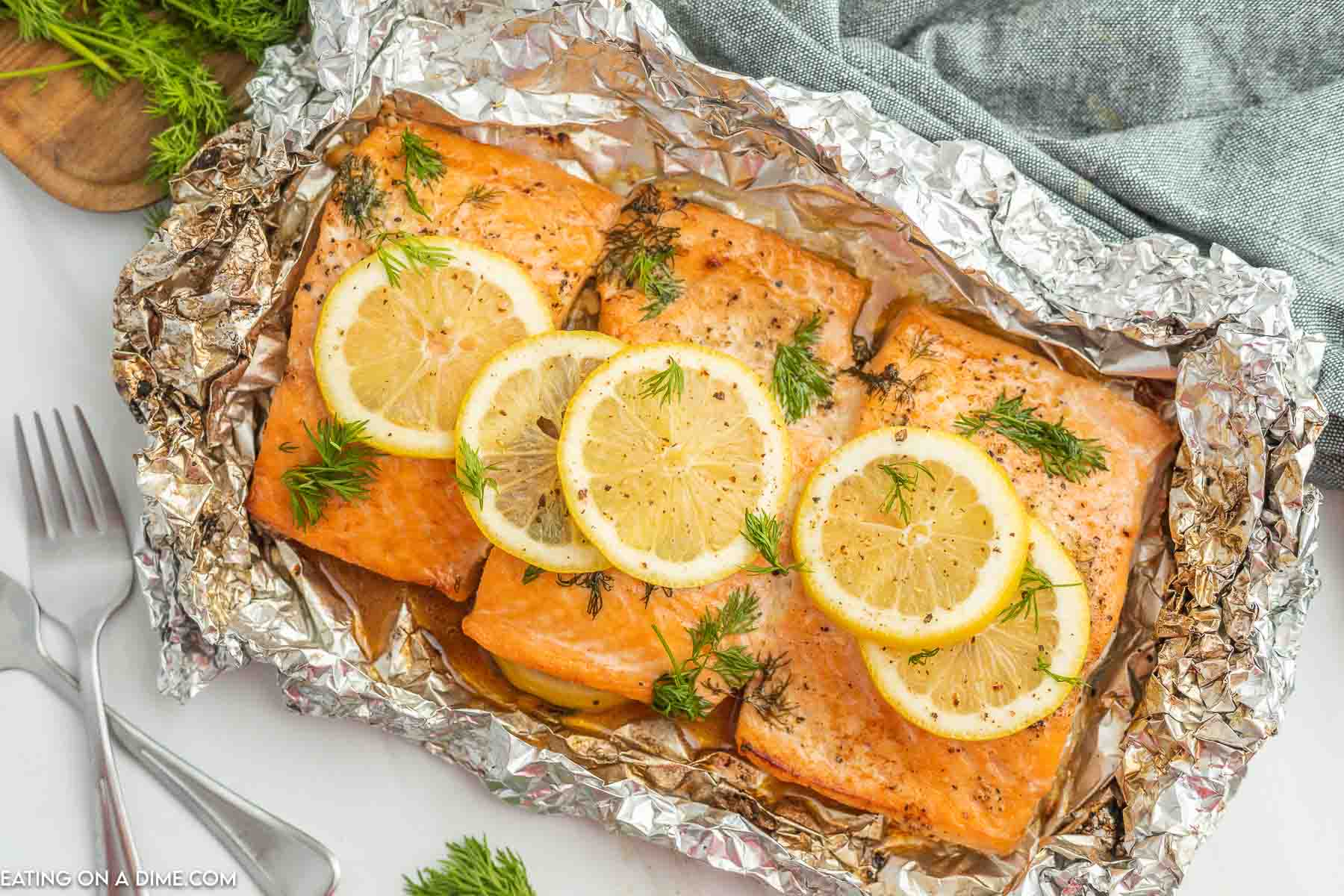 Grilled Salmon in Foil - Quick and Easy dinner idea