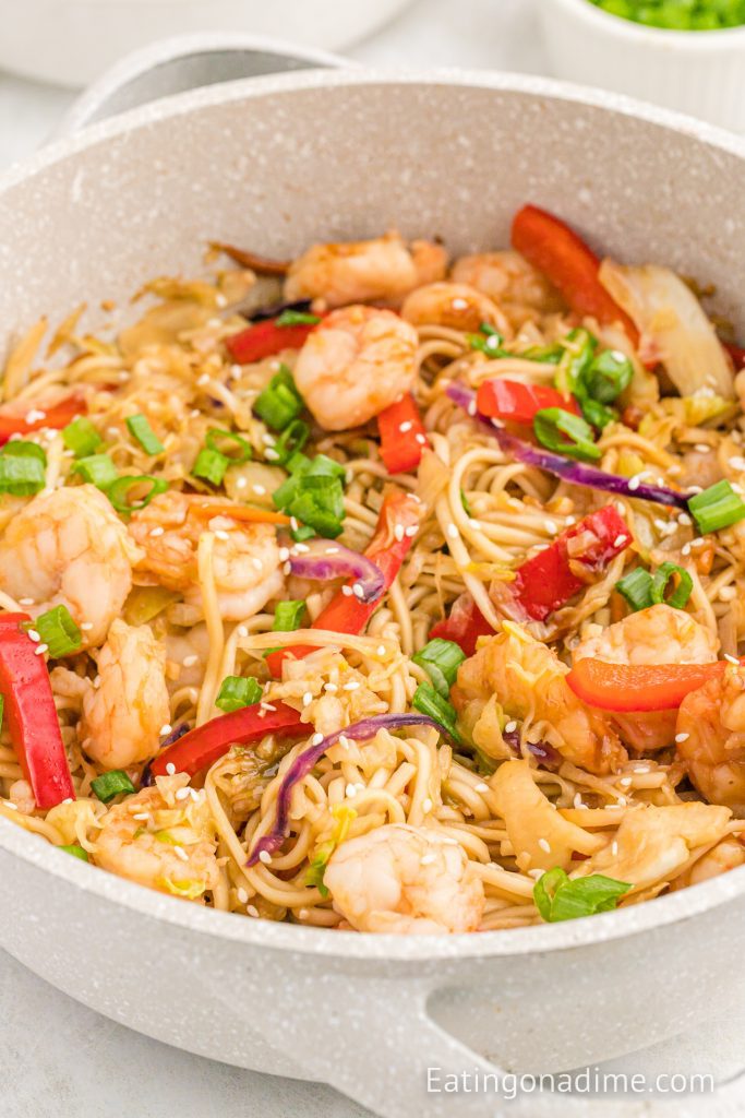 Shrimp Lo Mein Recipe - Eating on a Dime