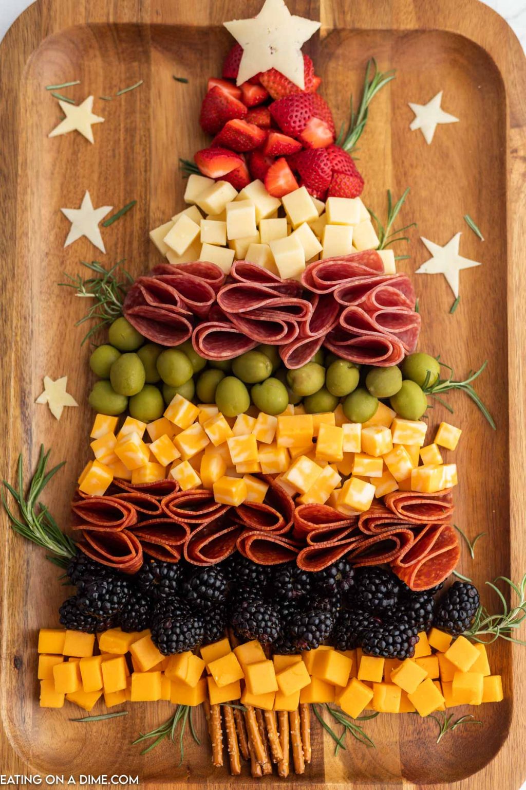 Christmas Tree Charcuterie Board - Festive Party Idea