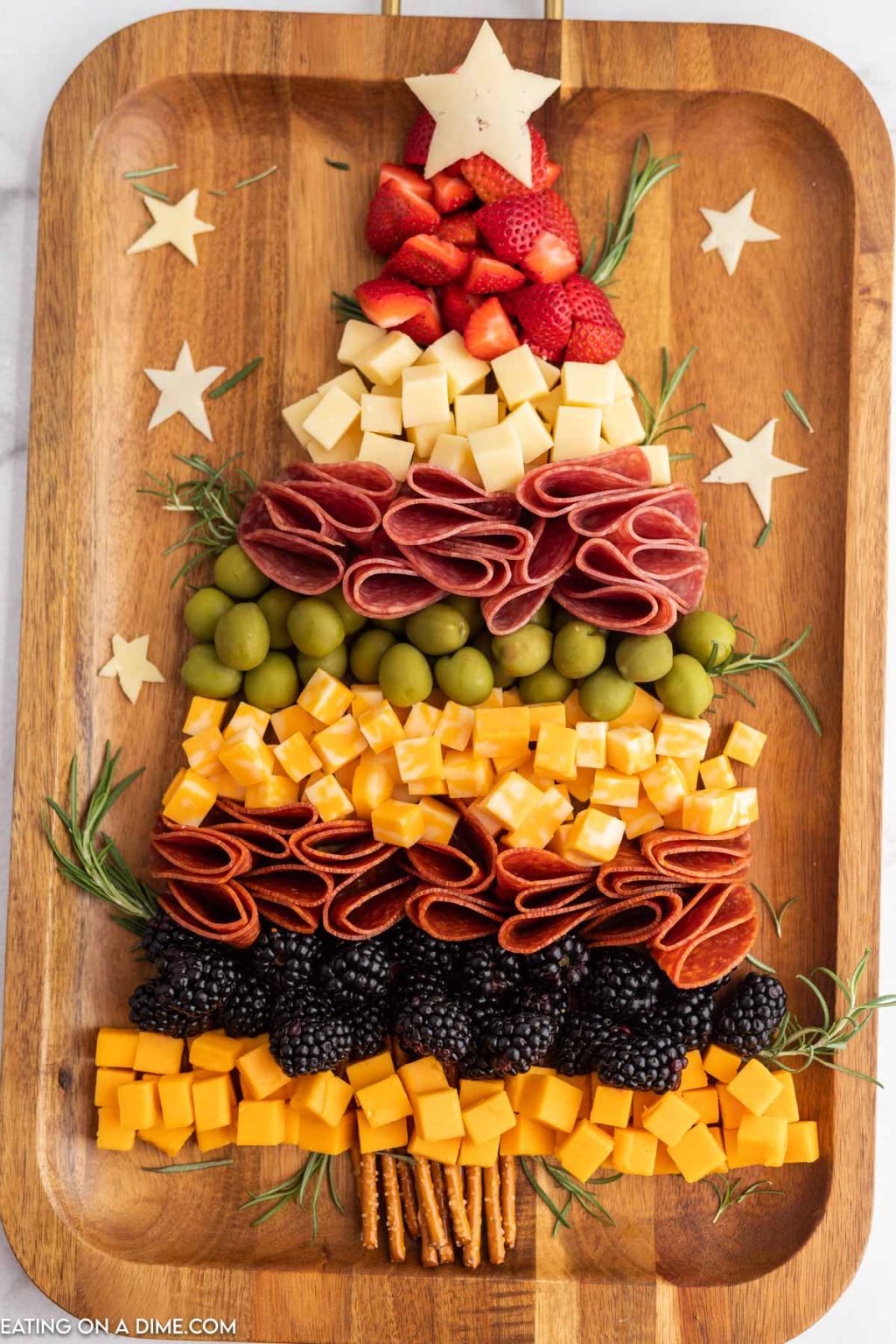 Christmas Tree Charcuterie Board - Festive Party Idea