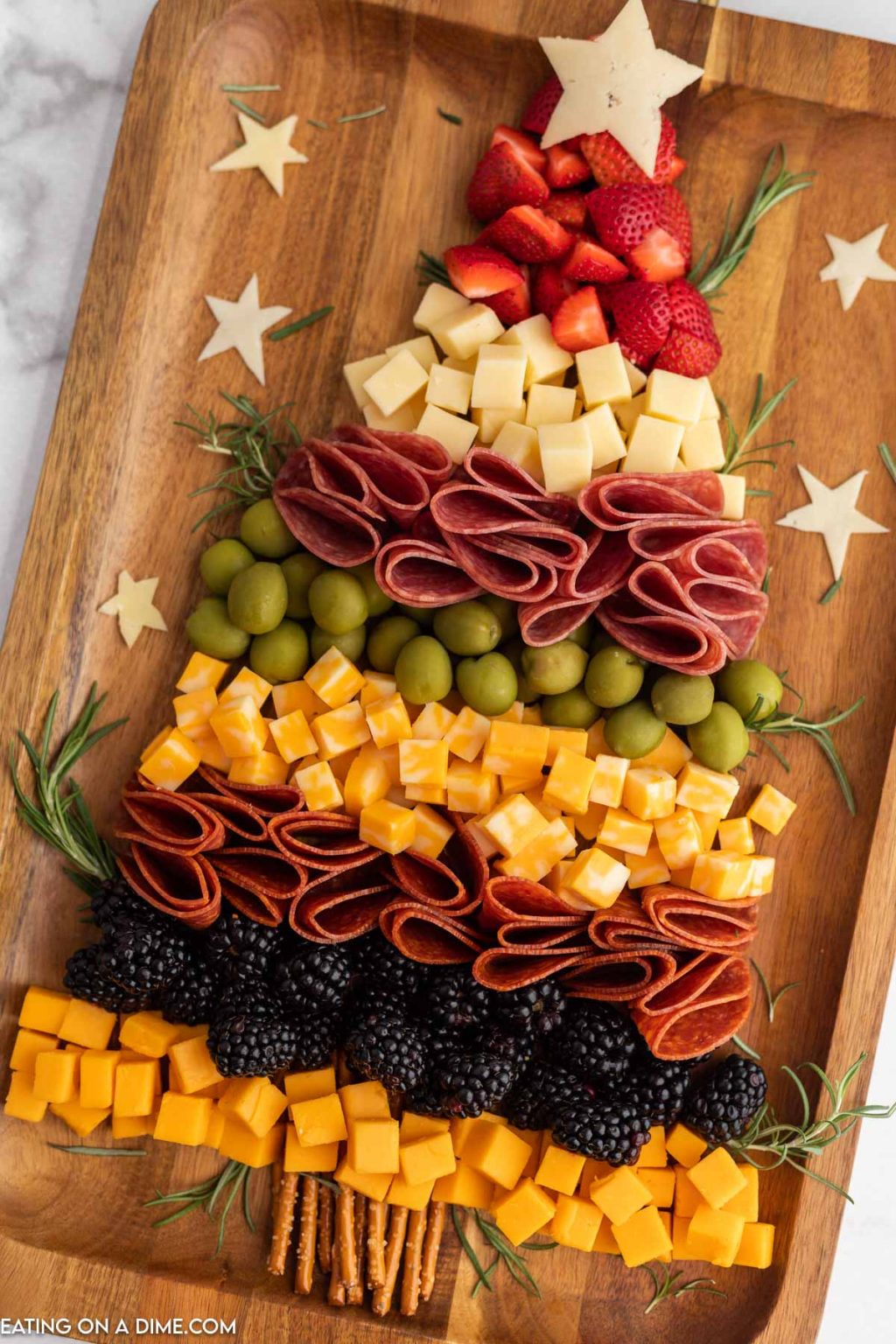 Christmas Tree Charcuterie Board - Festive Party Idea