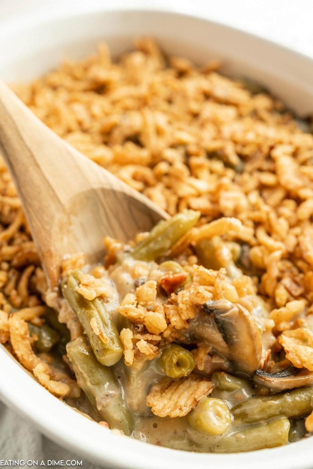 Green Bean Casserole with Bacon Recipe - Eating on a Dime