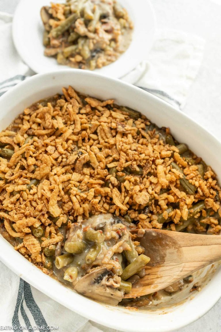 Green Bean Casserole With Bacon Recipe - Eating On A Dime