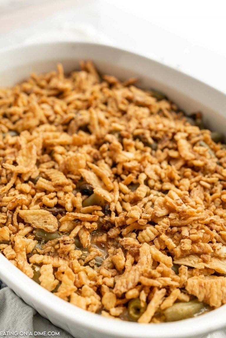 Green Bean Casserole with Bacon Recipe - Eating on a Dime