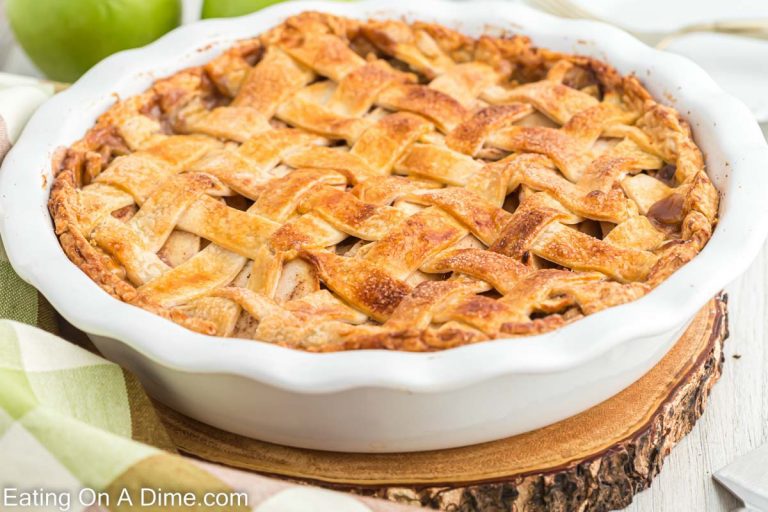 Salted Caramel Apple Pie Recipe - Eating on a Dime