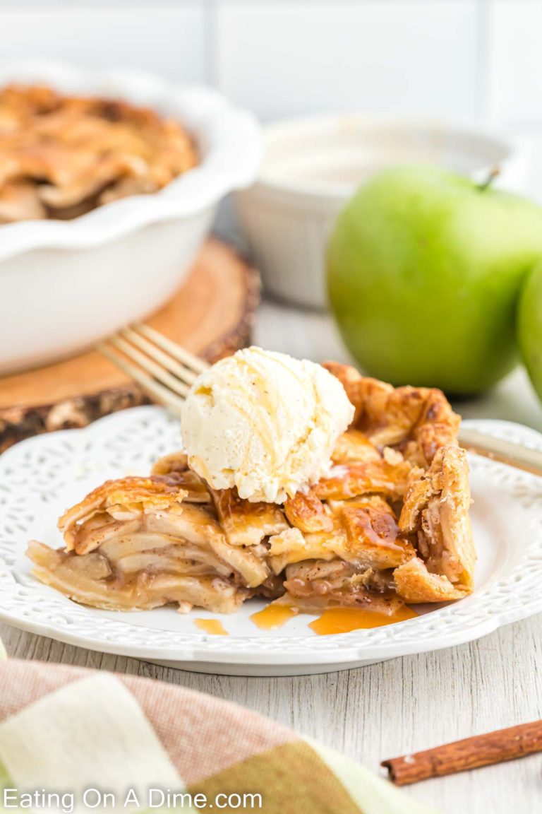 Salted Caramel Apple Pie - Eating on a Dime