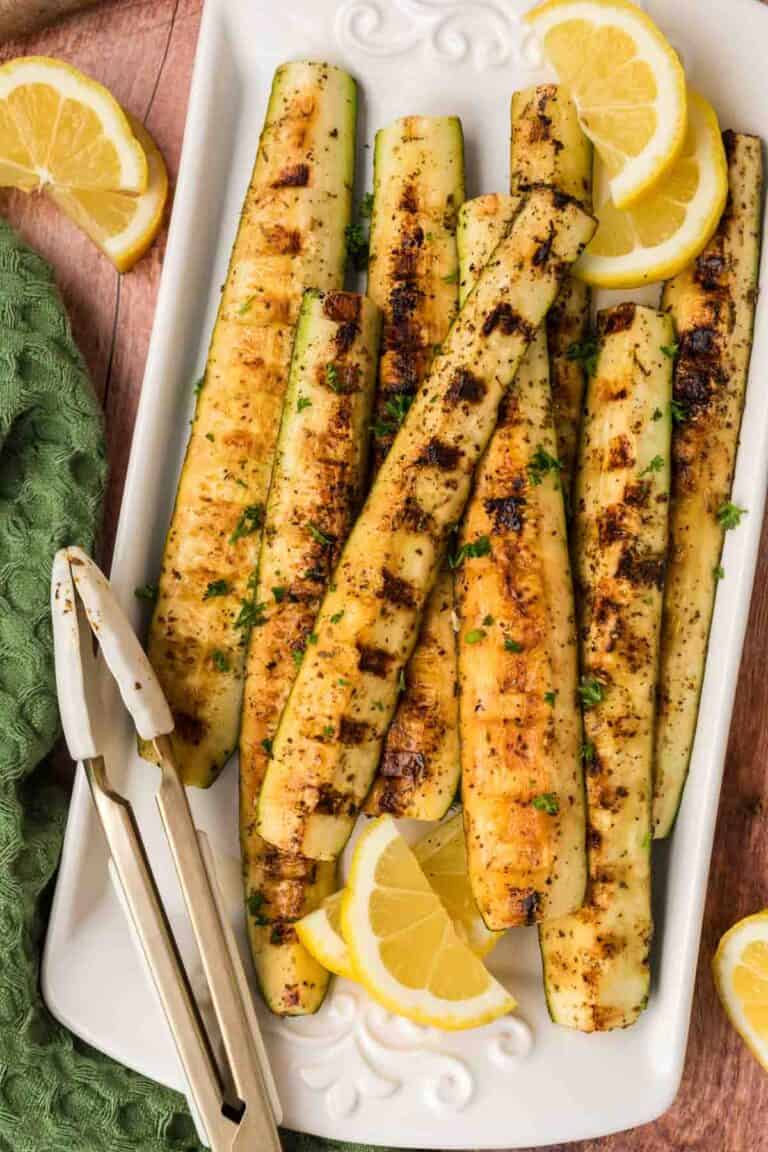 Grilled Zucchini Spears - Eating on a Dime