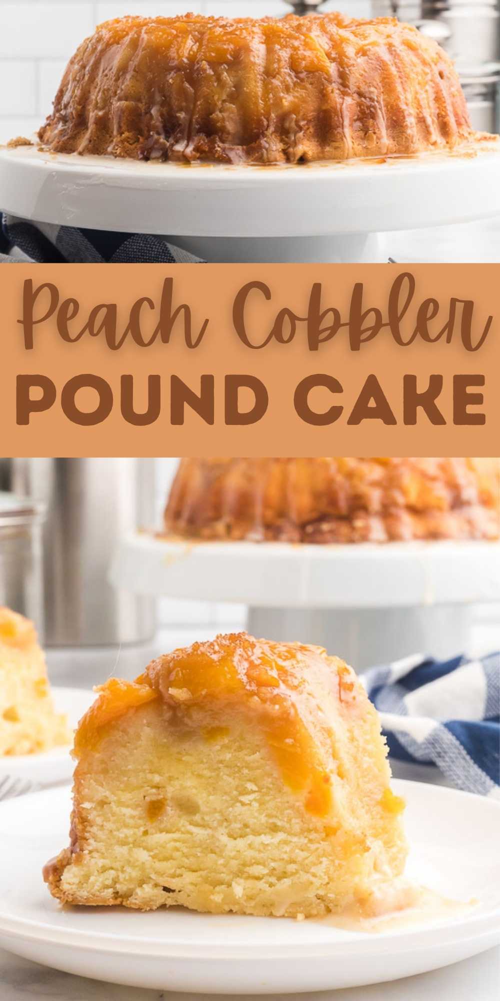 Peach Cobbler Pound Cake Using a Mini Bundt Pan - Gimme From Scratch