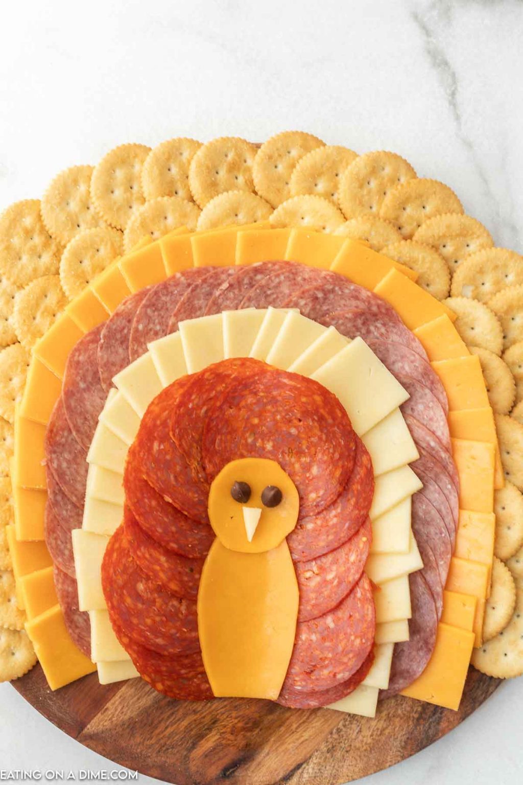 Thanksgiving Turkey Charcuterie Board - Eating On A Dime