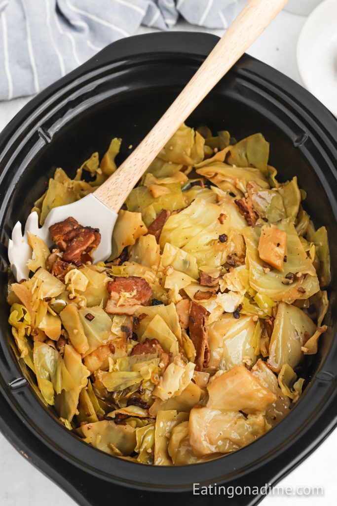 Crock Pot Cabbage Recipe - Eating on a Dime