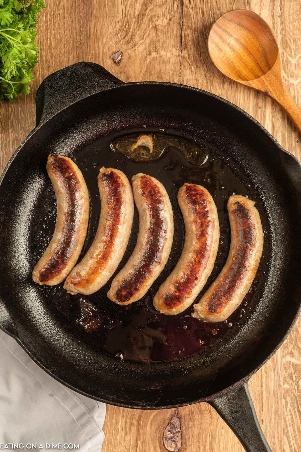 How to Cook Bratwurst on a Stove - Eating on a Dime