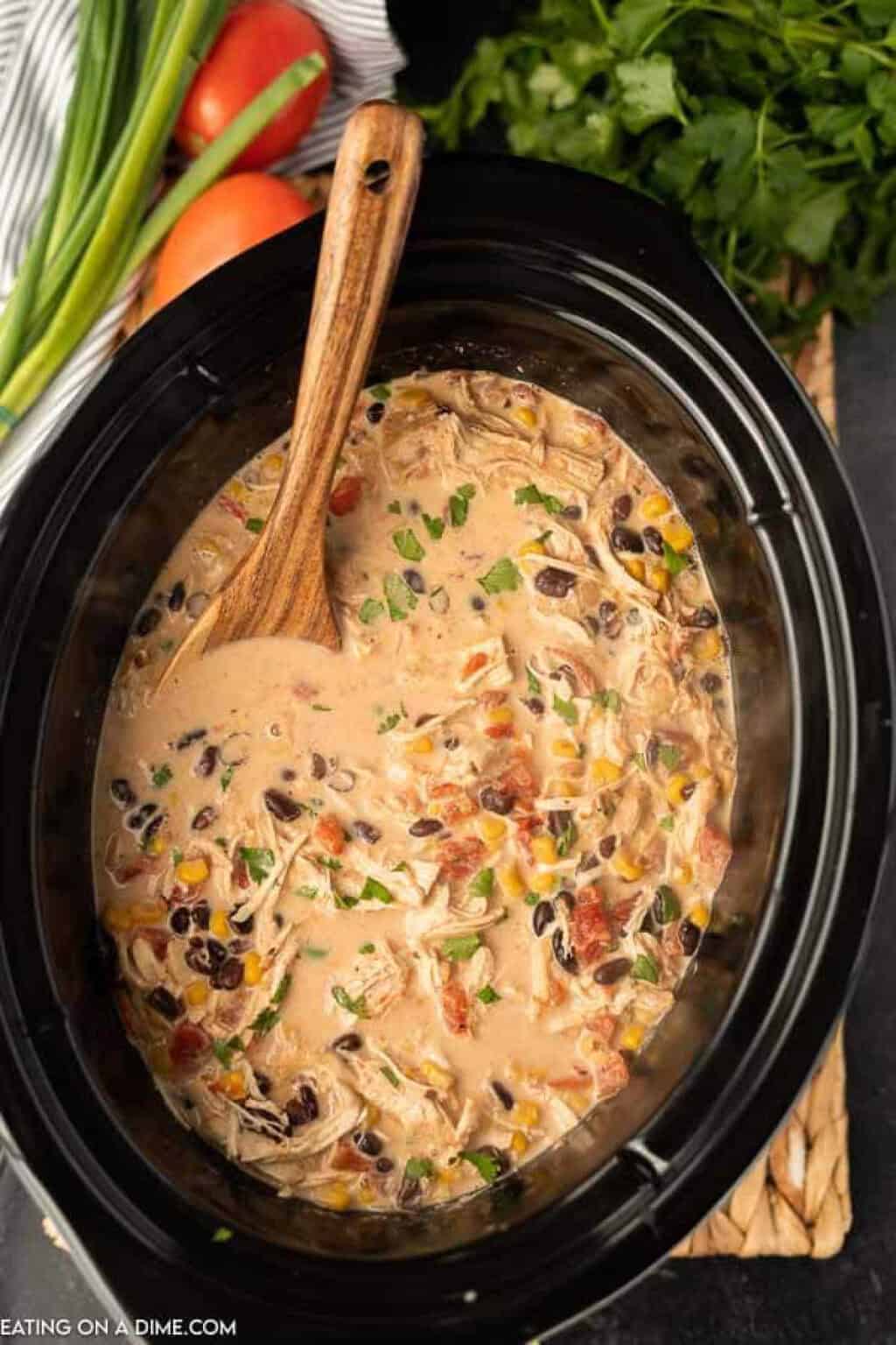 Crockpot Creamy Chicken Taco Soup Recipe Creamy Taco Soup