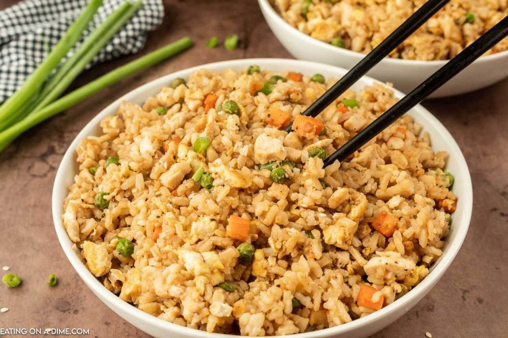 Easy Chicken Fried Rice Recipe - Chicken Fried Rice in 15 minutes