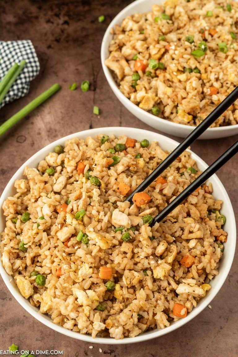 Easy Chicken Fried Rice Recipe - Eating on a Dime