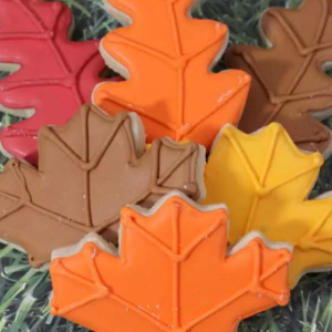 fall leaves sugar cookies